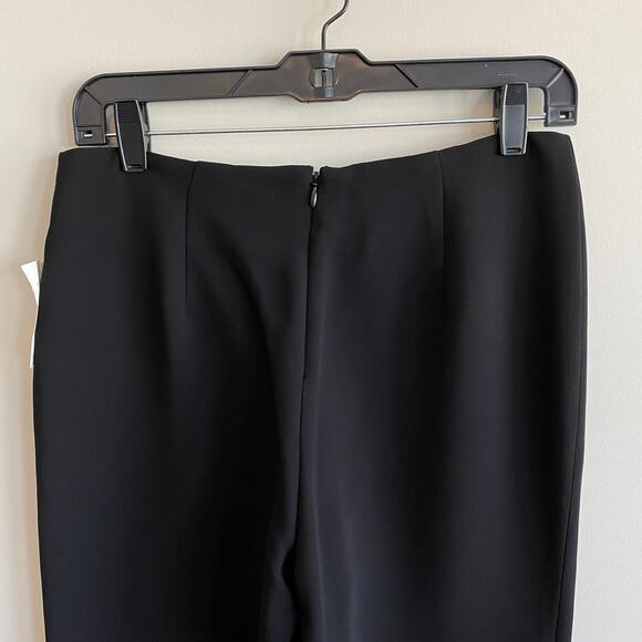 Zoey Black Dress Pants Wide Leg Back Zip No Pockets 4 NWT - Picture 5 of 6